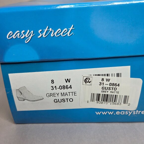 NWOT Easy Street Women's Gusto Comfort Gray Booties - Picture 7 of 7